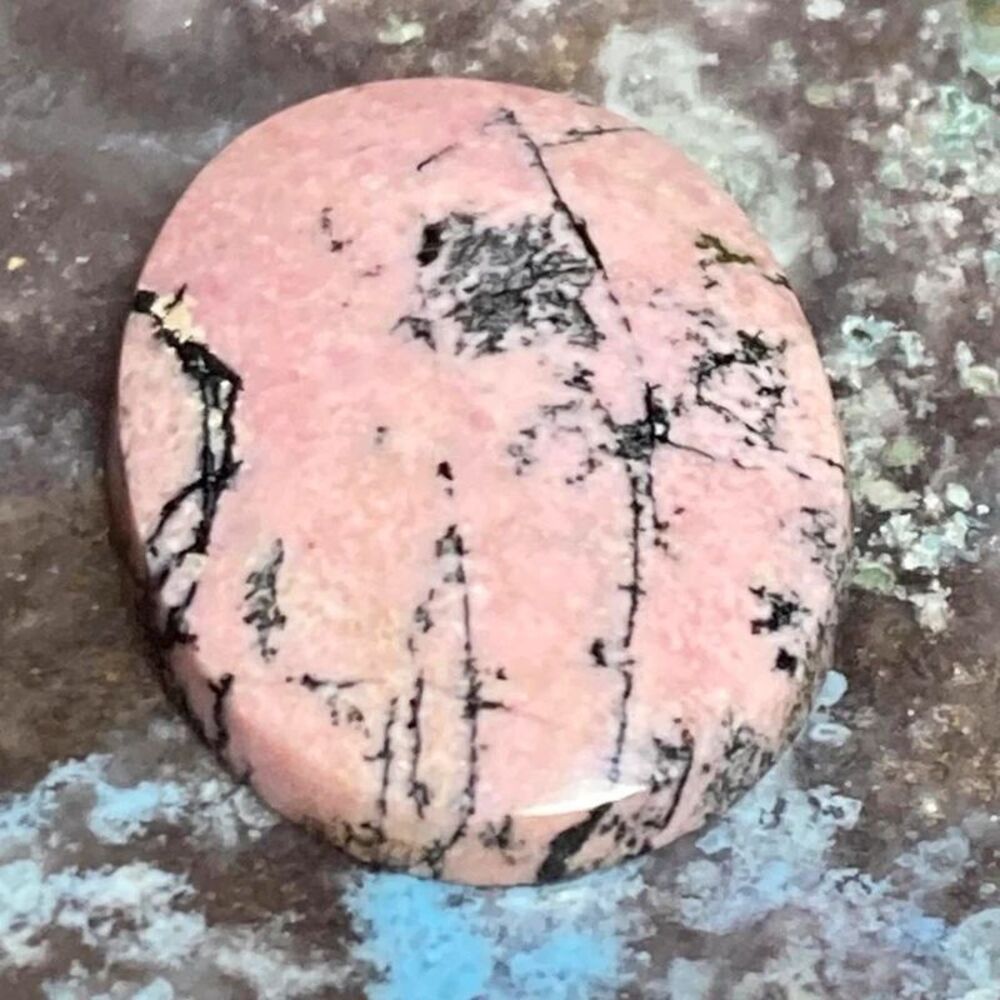 Rhodonite vintage old stock cabochon